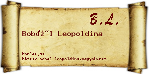 Bobál Leopoldina névjegykártya